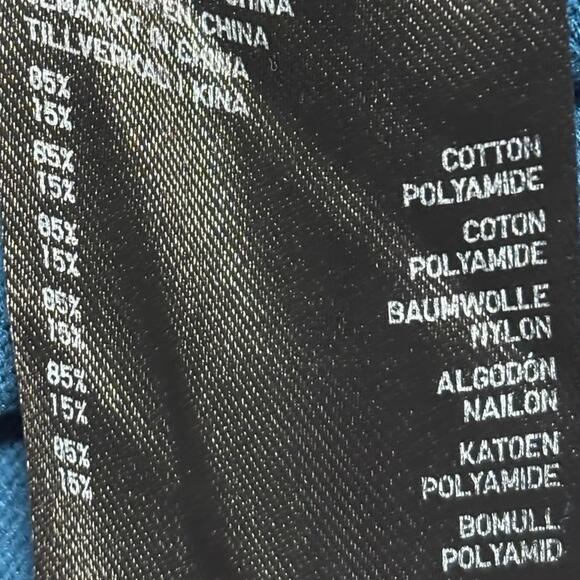 UNIQLO BLUE GREEN MEDIUM LIGHTWEIGHT SHORT SLEEVE SWEATER - Picture 4 of 4